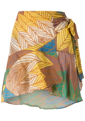 Amir Slama printed wrap skirt with panels - Multicolour
