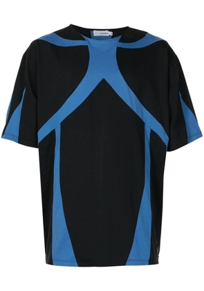 Amir Slama panelled round-neck T-shirt - Blue