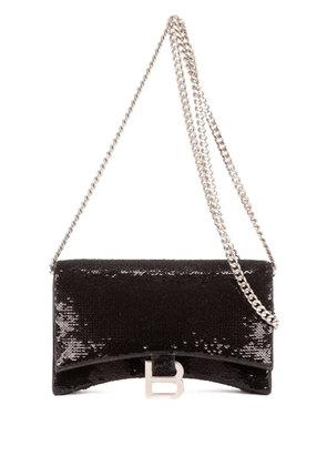 Balenciaga Pre-Owned sequinned chain shoulder bag - Black