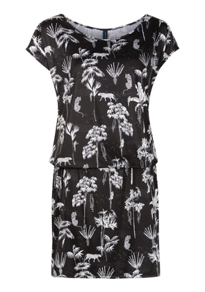 Lygia & Nanny Shiva botanical-print minidress - Black