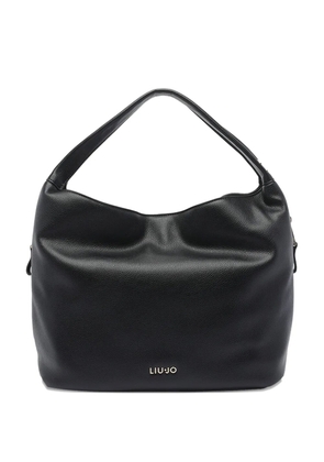 LIU JO large logo-plaque tote bag - Black