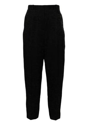 Elisabetta Franchi logo-jacquard trousers - Black