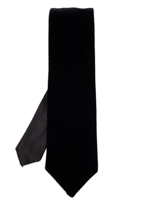 Giorgio Armani velvet-effect tie - Black