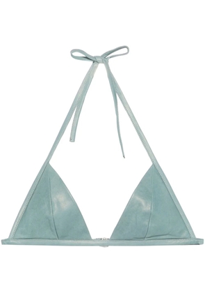 Rick Owens leather bra top - Blue