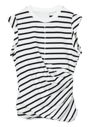 3.1 Phillip Lim draped striped tank top - White