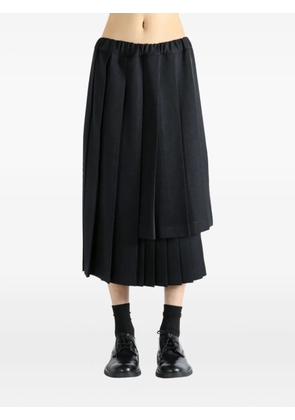Comme Des Garçons Comme Des Garçons pleated asymmetric midi skirt - Black