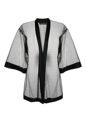Carine Gilson Calais-Caudry lace sheer robe - Black