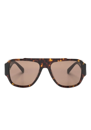 Versace Eyewear oversize frame sunglasses - Brown