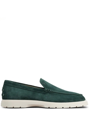 Tod's ridged-sole suede loafers - Green