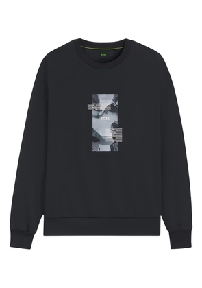 HUGO graphic-print sweatshirt - Blue