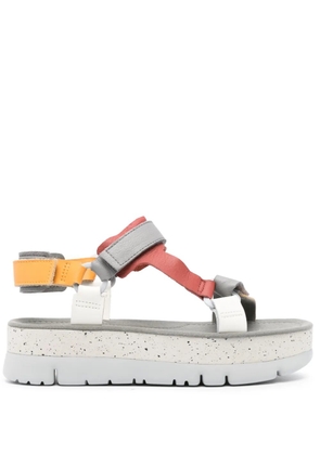 Camper Oruga Up 42mm touch-strap flatform sandals - Grey
