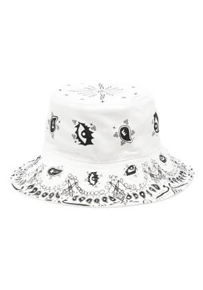 Haculla Paisley reversible bucket hat - White