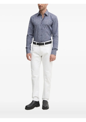 BOSS abstract-print shirt - Blue