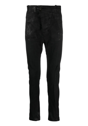 Boris Bidjan Saberi drop-crotch faded skinny jeans - Black