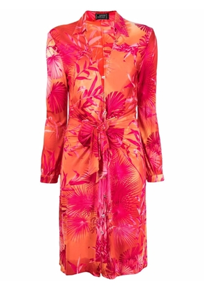 Versace Pre-Owned 2000s Jungle print silk dress - Orange