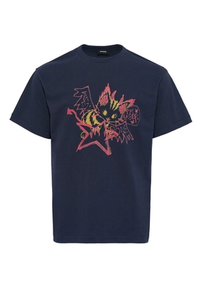 We11done graphic-print T-shirt - Blue