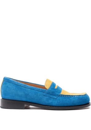 Hender Scheme two-tone suede 'Blue/Yellow' loafers