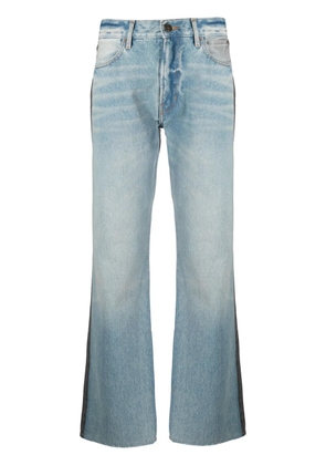 Gauchère two-tone straight-leg jeans - Blue
