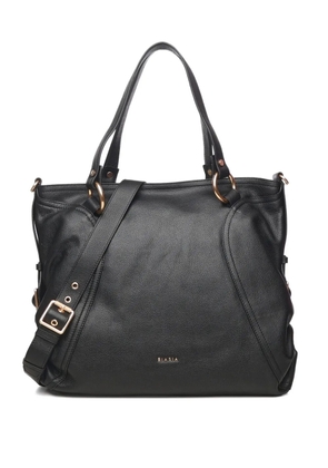 BIASIA logo-paquel top-handle shoulder bag - Black