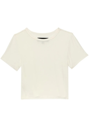 Purple Brand logo-embroidered cotton T-shirt - White