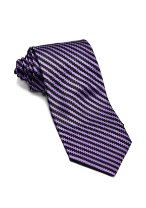 Castangia striped silk tie - Black