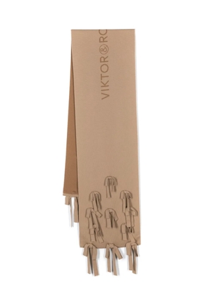 Viktor & Rolf logo-jacquard scarf - Neutrals