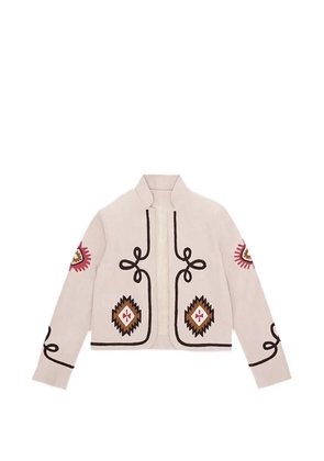 Fortela Marine embroidery bolero jacket - Neutrals