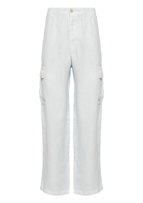120% Lino linen cargo trousers - Blue