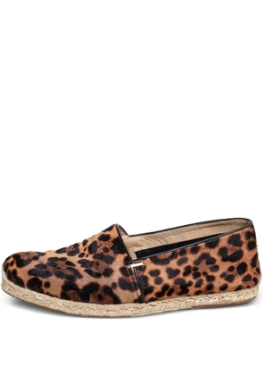 Christian Louboutin Pre-Owned leopard espadrilles - Brown