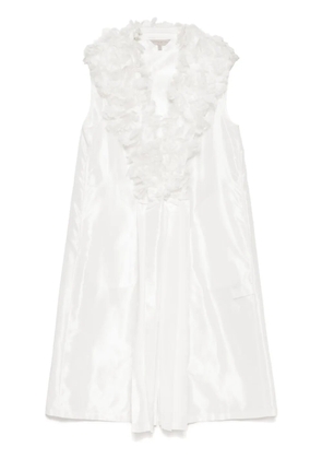 SHIATZY CHEN embroidered tulle coat - White