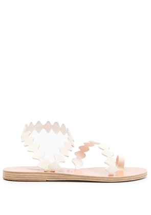 Ancient Greek Sandals scallop-hem flat sandals - White