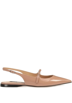 Sergio Rossi pointed-toe slingback pumps - Neutrals