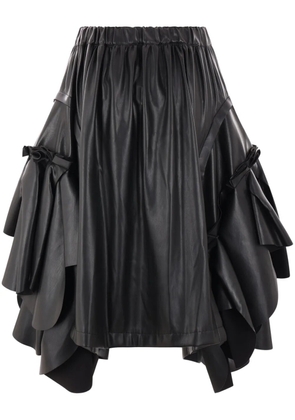 Comme Des Garçons pleat-detailing midi skirt - Black