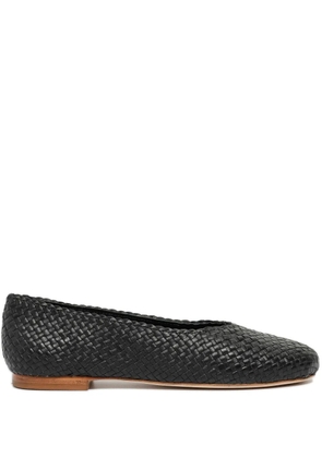 Sarah Chofakian William leather ballerina shoes - Black