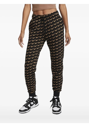 Nike monogram mid-rise track pants - Black