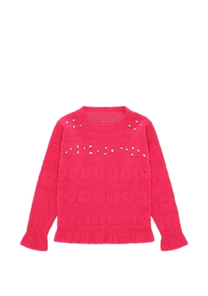Fortela Luna beaded crew-neck sweater - Pink