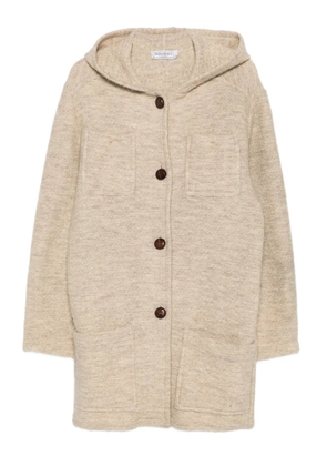 Saint Laurent Pre-Owned 1990s wool hooded coat - Neutrals