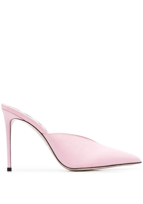 Le Silla 105mm pointed leather mules - Pink