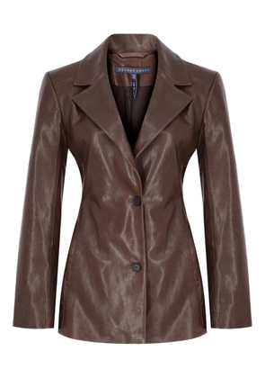 ZEYNEP ARCAY buttoned leather blazer - Brown