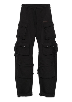 The Attico long faded track pants - Black