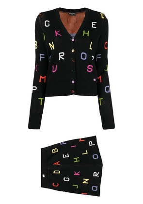 CHANEL Pre-Owned 2001 Alphabet Knit set - Black
