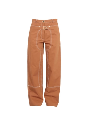 Stella McCartney buckle-detail trousers - Brown