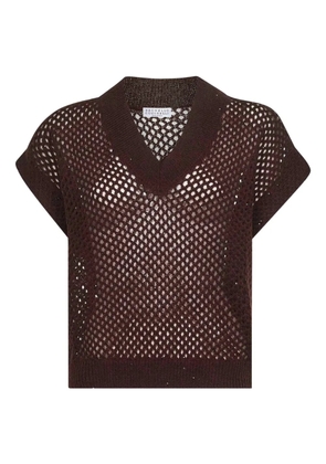 Brunello Cucinelli sequin-embellished T-shirt - Brown
