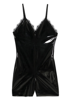 Alchemy x Lia Aram lace-trim playsuit - Black