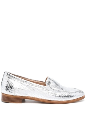 P.A.R.O.S.H. snake-effect loafers - Silver