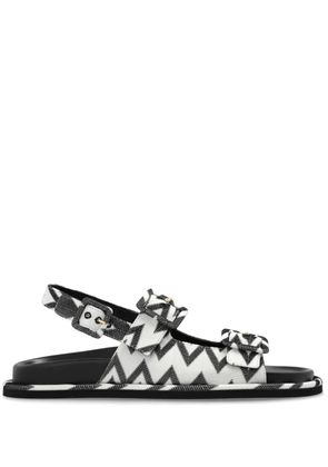 Missoni zigzag-knit buckled sandals - Black