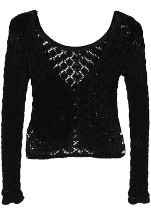 Muller Of Yoshiokubo crochet-knit cardigan - Black