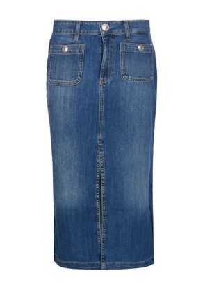 LIU JO front-slit skirt - Blue