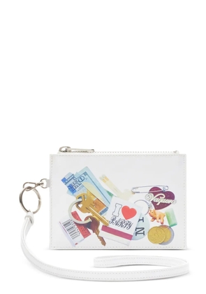 Vaquera zip-fastening purse - White
