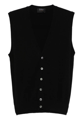 Dell'oglio V-neck cashmere vest - Black